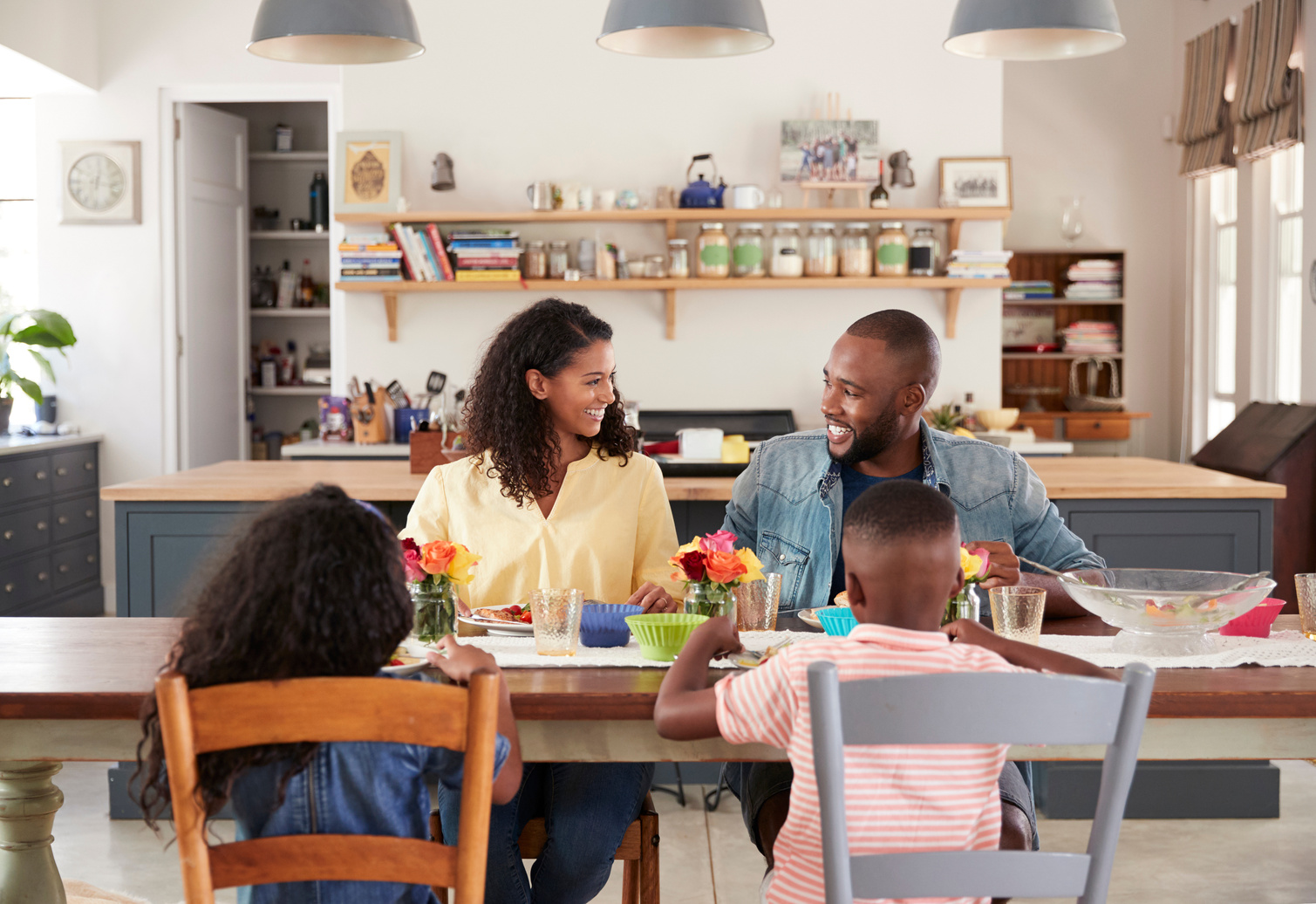 Family Eating at Home